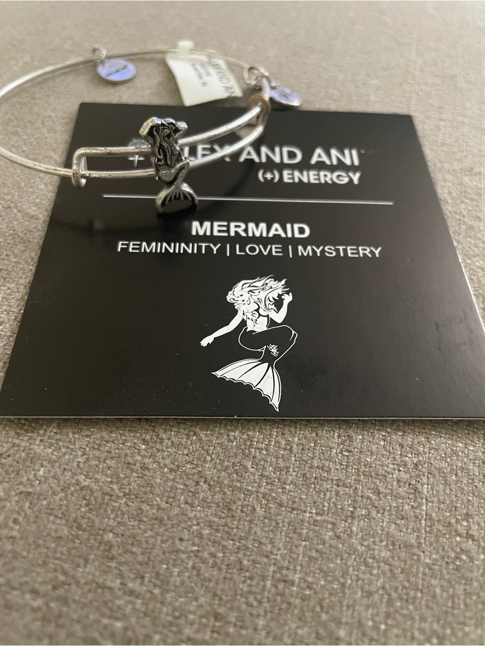 Alex and Ani Silver Mermaid Charm Bangle